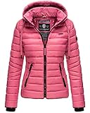 Navahoo Damen Jacke Steppjacke Übergangsjacke gesteppt Stepp Frühjahr B650 [B650-Lulana-Berry-Gr.S]
