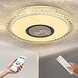 OTREN LED Deckenleuchte RGB mit Bluetooth Lautsprecher, Ø40cm Farbwechsel Deckenlampe mit Fernbedienung oder APP-Steuerung, Dimmbar Lampe für Küche Wohnräume S