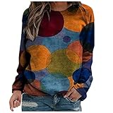 Higlles Beste Freunde Pullover Kapuzenpullover Damen Pullover Mit Kapuzen Herbst Winter Hoodie Sweatshirt Langarm für Frauen Plus Size O-Ausschnitt Farbe Dot Print Langarm Lässig T-Shirt Bluse Top