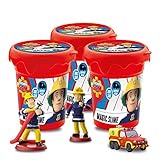 Craze Magic Slime FEUERWEHRMANN SAM Fireman Schleim für Kinder Kinderzimmer 3er Schleimset 3X 150 g Schleimdose mit Spielfiguren 17296