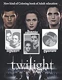 Twilight: Great Kind of Coloring Book with One Color for Stress Relieving for teens and adults!