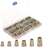Gewindeeinsatz Muttern, 50Stücke Innensechskant Mutter M4/M5/M6/M8/M10 Einschraubmutter Set Zink-legierung Hex Antrieb Nuss Gewindeeinsatz Holzeinsatz M