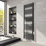 Meykoers Badheizkörper 1600x500mm Mittelanschluss 690 Watt Anthrazit, Handtuchtrockner Handtuchwärmer Design Heizkörper für Bad Heizung R