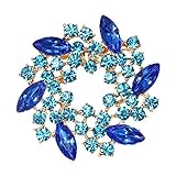Ceqiny Herren Broschen Anstecknadel Brosche Kristall Boutonniere Damen Kragen Broschen Reversnadeln Lapel Pin für Anzug Sakko Schal Zubehör, B