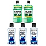 LISTERINE Day & Night Set - 2x Total Care Zahnfleischschutz 600ml & 3x Nightly Reset 400