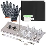 AGT Glasschneider: Glas-Schneider mit Diamantschneidkopf & Halterung für glatte Schnitte (Flaschenschneider)