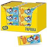 TUC Paprika 24 x 100g - Fein gesalzene Cracker mit Paprik