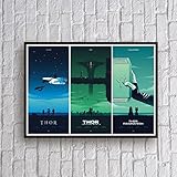 BAIYUDE Leinwand Malerei Poster Und Drucke Anime Trilogie Kunstwerk Moviewall Art Bild Zimmer Dekoration Junge Geburtstagsgeschenk P-2152-M 40cmx60cm R