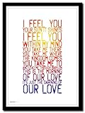 Depeche Mode – I Feel You – A3 Songtext Typografie Poster Kunstdruck, limitierte Auflage #4