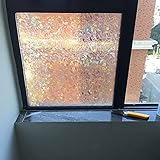 Elektrostatisch mattierte undurchsichtige Fensterfolie, Kopfsteinpflaster-Sichtschutzglasaufkleber, geeignet für Zuhause, Besprechungsraum V 60x300