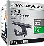 Rameder Set, Anhängerkupplung abnehmbar + 13pol Elektrik kompatibel für OPEL Vectra C Caravan (117029-05057-1)