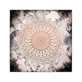 ALIUJUNAMZ Abstrakte Rose Nacht Mandala Leinwand Gemälde Poster und Drucke Wandkunst Bilder Für Wohnzimmer Dekoration Kein Rahmen (Color : Picture A, Size (Inch) : 40x40cm no Frame)