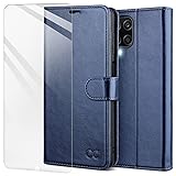 OCASE Hülle Samsung Galaxy A12/M12 Handyhülle [Gratis Panzerglas Schutzfolie] [Premium PU Leder] [Kartenfach] Flip Case Cover Schutzhülle Etui kompatibel mit Galaxy A12/M12 Klapphülle B