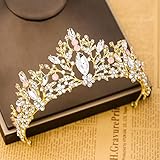 lvsenlin Trendige Frau Kristallkronen Tiara Hochzeit Haarschmuck Krone Braut Tiaras und Kronen Haarschmuck Hochzeit Haarschmuck