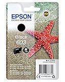 Epson Original 603 Tinte Seestern, WF-2830DWF WF-2835DWF WF-2850DWF XP-2100 XP-2105 XP-3100 XP-3105 XP-4100 XP-4105, Amazon Dash Replenishment-fähig (Schwarz) Normalverpackung, S