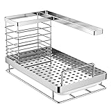 OriwarE Spülbecken Organizer für die Küche Caddy Ordnungshelfer Küchenutensilienhalter Rostfreier Edelstahl – 25 x 15 x 15
