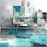 Teppich für Wohnzimmer, Krabbelteppich, geeignet als Schlafzimmer-Teppichs, Heimdekoration, Azure mehrfarbige abstrakte Tinte 200X300CM