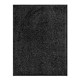 Certeo Schmutzfangmatte Use&Wash | BxL 60 x 90 cm | Velours, Vinyl | Schwarz | Rutschfest Sauberlaufmatte Pfleg