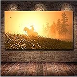 MXXC Kunstplakat Game In The World Ghost of Tsushima Game Poster HD-Druck Wohnzimmerdekoration 50x70cm ohne R