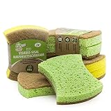 MASCOT Viskose Sisal Spülschwamm 4x 2er Set I Biologisch abbaubare Haushaltsschwämme I Der optimale Ressourcen schonende Reinigungsschwamm für den H