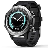 SANAG Smartwatch Herren Fitness Tracker Für Herren,Fitness Armbanduhr mit Pulsmesser Schlafmonitor Schrittzähler,Voll-Touchscreen IP68 Wasserdicht Kompatibel mit Android IOS (Schwarz)