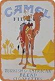 XREE Camel Filters türkische & amerikanische Zigaretten Kunst Blechschild Vintage Wohnaccessoires displate Blechschilder Retro Metallschilder Eisenmalerei rostiges Poster 30 x 40