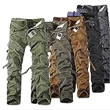 Azruma Cargohose Herren Lange Arbeitshose Regular Fit Freizeithose Slim Fit Freizeithose Wanderhose Trekkinghose t Winter Warm Outdoorhose für Männer Männer Unifarben Hose Vintage Airborne T