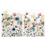 Bilderwelten Leinwandbild 2-teilig - Wildblumen im Sommer Set I - Hoch 4:3 2X 80x60