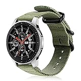 Fintie Armband kompatibel mit Galaxy Watch 46mm/3 45mm/Gear S3 Frontier/Huawei Watch GT/GT 2/GT 2e/GT2 Pro/Watch 3/3 Pro - Nylon Uhrenarmband verstellbares Ersatzband, O