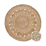 Butlers All Nature - Hanf-Teppich mit Lochmuster Ø110cm - 100% Hanf gewebt - N