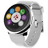 MYKRONOZ Smartwatch Fitnesstracker ZeRound, Silber-Weiss (KRZEROUND-SILVERWHITE)