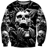 Schädel Tattoo 3D All Over Printed Fashion Hoodies Männer Mit Kapuze Sweatshirt Unisex Zip Pullover Freizeitjacke Trainingsanzug,Sweatershirt,L