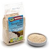 Bio Sorghummehl – 6 x 300g – Gentechnik- und glutenfrei – Mehl aus stechapfelfreier, ungeschälter Sorghum Hirse – Aus Österreich – Rohk