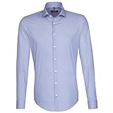 Seidensticker Herren Businesshemd Slim, Blau (Blau 17), 36 EU