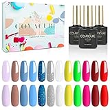 COVACURE UV Nagellack Set, 12 Farben 8ml Gel Nagellack Set Farben Ideal für Vier Jahreszeiten, mit Geschenkbox für Geschenk und Heimgeb