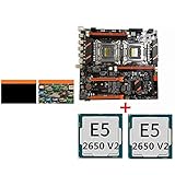 JIANGJUNWUDI X79 Dual CPU Motherboard LGA 2011 E-ATX Mainboard USB3.0 SATA3 PCI-E 3.0 16X PCI-E NVME M.2 SSD Unterstützt X