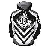 IDEALcos Spiel Siege Tom Cosplay Hoodie Sweatshirt Kostüm Zipper Pullover Jacke für Erwachsene (M, Schwarz 3)