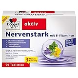 Doppelherz Nervenstark – Mit Vitamin B5 als Beitrag zur normalen geistigen Leistungsfähigkeit und zur Verringerung von Müdigkeit und Ermüdung – 90 Tab