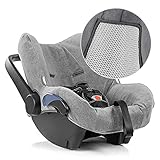 Zamboo Bezug für Maxi Cosi Citi Babyschale - Sommerbezug mit perfekter Passform für Autositz Citi, atmungsaktiv gegen Schwitzen, maschinenwaschbar - Grau (Cool & Dry)