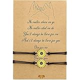 2 Stück Damen Armband Freundschaftsarmband Langstrecken Bettelarmband Abschlussfeier Geburtstag Schmuck Geschenk für Beste F