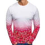 MQYXGS Herren Herbst Herren Langarm T-Shirt Casual T-Shirt Reines Baumwollhemd Herren Casual Basic Sport Sport Farbabstimmung Langarm Baseball T-Shirt Herren Casual Slim Langarm Rundhals T-S