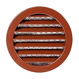 Ø200mm Braun Aluminium Lüftungsgitter Abluftgitter Rund Gitter mit Insek