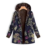 Darringls Plüschmantel Damen Teddy Lang Teddymantel mit Kapuze Mädchen Winter Herbst Fleece Jacke Mantel Plüsch Wintermantel Fleecemantel Kapuzenjacke Herbstjacke S