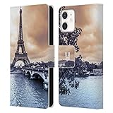 Head Case Designs Paris Skylines Der Städte Leder Brieftaschen Handyhülle Hülle Huelle und Passende Designer Hintergrundbilder kompatibel mit Apple iPhone 12 M