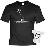 Fun T-Shirt schwarz - Kann Karate Küken Shirt Bedruckt Geschenk Set mit Mini F