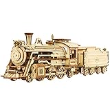 ReallyPow 3D Holz Zug Dampflokomotive Puzzle, Zug Holzmodellbausatz für Erw