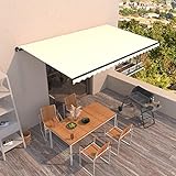 (Blitzlieferung) Kassettenmarkise Klemmmarkisee Balkonmarkise Sonnenschutz Kassettenmarkiselektrisch ​Gelenkarmmarkise Sonnensegel, Gelenkarmmarkise Einziehbar 500x300 cm C