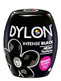 DYLON Intense Black All-in-1 Textilfarbe (350 g), Stofffarbe zum Einfärben und Auffrischen in der Waschmaschine, für frische und intensive Farb