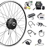 Bafang Fahrrad Umbausatz 36V 250W Hinterradnabenmotor für 20' 26' 27,5' 700C Hinterrad Kit mit PAS LCD Display Ebik