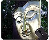 Mauspad Anti-Rutsch, Maske Buddha Statue Personalisierte Rechteck Gaming Mausp